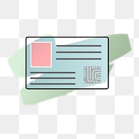 Smart card png sticker illustration, transparent background. Free public domain CC0 image.