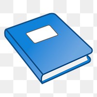 Blue book png sticker illustration, transparent background. Free public domain CC0 image.