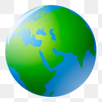 Planet earth png sticker illustration, transparent background. Free public domain CC0 image.