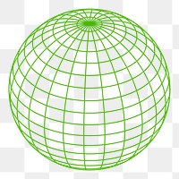 Grid globe png sticker illustration, transparent background. Free public domain CC0 image.