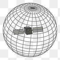 Satellite network png sticker illustration, transparent background. Free public domain CC0 image.