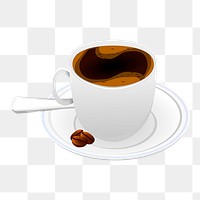 Coffee cup png sticker illustration, transparent background. Free public domain CC0 image.