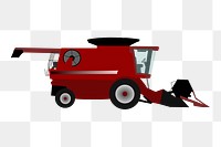 Combine harvester png sticker illustration, transparent background. Free public domain CC0 image.