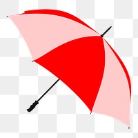 Umbrella png sticker illustration, transparent background. Free public domain CC0 image.