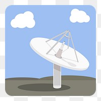 Satellite png sticker illustration, transparent background. Free public domain CC0 image.