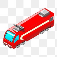 Red train png sticker illustration, transparent background. Free public domain CC0 image.