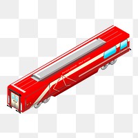 Red train png sticker illustration, transparent background. Free public domain CC0 image.