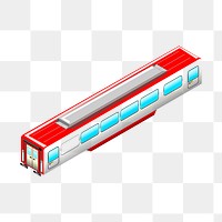 Red train png sticker illustration, transparent background. Free public domain CC0 image.