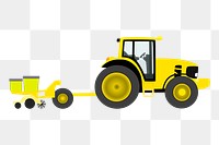 Farm tractor png sticker illustration, transparent background. Free public domain CC0 image.