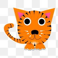 Cat cartoon png sticker illustration, transparent background. Free public domain CC0 image.