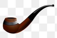 Smoking pipe png sticker illustration, transparent background. Free public domain CC0 image.