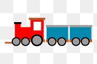 Train cartoon png sticker illustration, transparent background. Free public domain CC0 image.