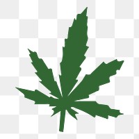 Cannabis leaf png sticker illustration, transparent background. Free public domain CC0 image.