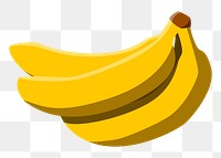 Banana png illustration, transparent background. Free public domain CC0 image.
