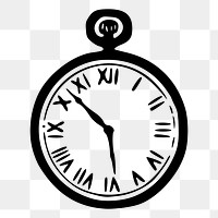 Pocket watch png illustration, transparent background. Free public domain CC0 image.