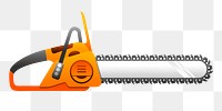 Chainsaw png illustration, transparent background. Free public domain CC0 image.