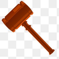 Judge gavel png illustration, transparent background. Free public domain CC0 image.