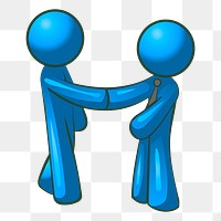 Business people greeting png illustration, transparent background. Free public domain CC0 image.