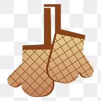 Oven mitts png illustration, transparent background. Free public domain CC0 image.