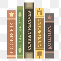 Books png illustration, transparent background. Free public domain CC0 image.