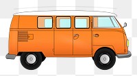 Orange van png illustration, transparent background. Free public domain CC0 image.