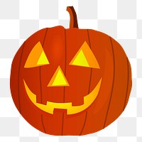 Jack o'lantern png illustration, transparent background. Free public domain CC0 image.