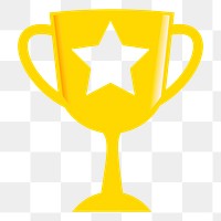 Trophy png illustration, transparent background. Free public domain CC0 image.