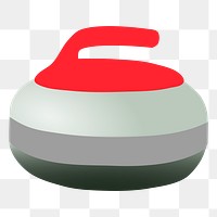 Curling stone png illustration, transparent background. Free public domain CC0 image.