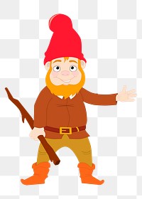 Garden gnome png illustration, transparent background. Free public domain CC0 image.