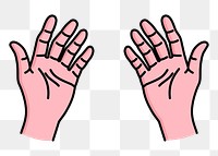 Hands png illustration, transparent background. Free public domain CC0 image.