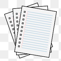 Ruled paper png illustration, transparent background. Free public domain CC0 image.