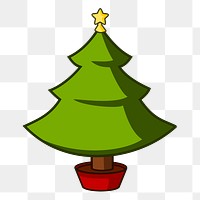 Christmas tree png illustration, transparent background. Free public domain CC0 image.