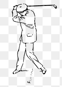 Golfer png illustration, transparent background. Free public domain CC0 image.