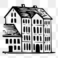 Townhouse png  illustration, transparent background. Free public domain CC0 image.