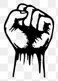 Fist png  illustration, transparent background. Free public domain CC0 image.