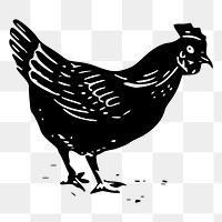 Hen png illustration, transparent background. Free public domain CC0 image.