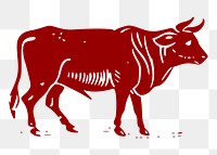 Ox png illustration, transparent background. Free public domain CC0 image.