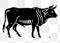 Ox png illustration, transparent background. Free public domain CC0 image.