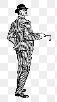 Gentleman png  illustration, transparent background. Free public domain CC0 image.