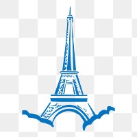 Eiffel tower png illustration, transparent background. Free public domain CC0 image.