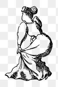 Victorian woman png  illustration, transparent background. Free public domain CC0 image.