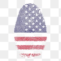 American fingerprint png illustration, transparent background. Free public domain CC0 image.