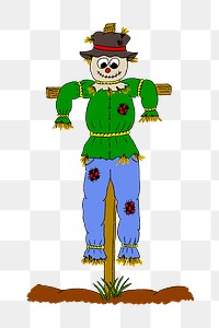 Scarecrow png illustration, transparent background. Free public domain CC0 image.