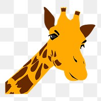 Giraffe png illustration, transparent background. Free public domain CC0 image.