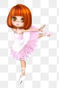 Ballerina png illustration, transparent background. Free public domain CC0 image.