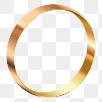 Golden ring png illustration, transparent background. Free public domain CC0 image.