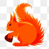 Squirrel png illustration, transparent background. Free public domain CC0 image.