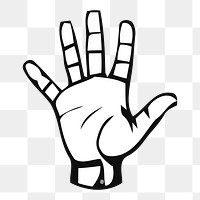 Hand png illustration, transparent background. Free public domain CC0 image.