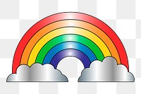 Rainbow png illustration, transparent background. Free public domain CC0 image.