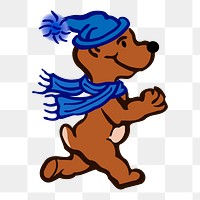 Cartoon bear png illustration, transparent background. Free public domain CC0 image.